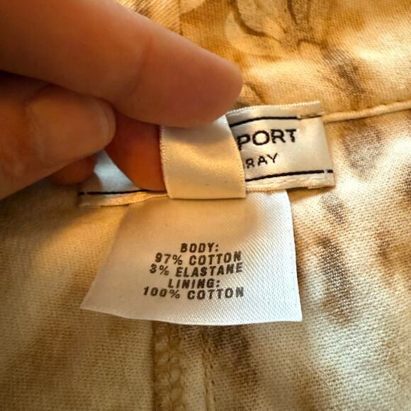 St. John Sport Leopard & Damask Print Pants Wide Leg High Rise Fall 2005 Size 16 - Picture 7 of 15